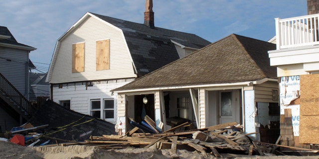 Dec. 4, 2012: Photo shows beachfront homes in Manasquan, N.J., destroyed by Superstorm Sandy.