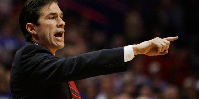 Illinois State head coach Tim Jankovich directs his team during their game against Drake in the Missouri Valley Conference Championship college basketball game at the Scottrade Center in St. Louis, Missouri, Sunday, March 9, 2008. Drake defeated Illinois State 79-49. (Photo by Zia Nizami/Belleville News-Democrat/MCT via Getty Images)