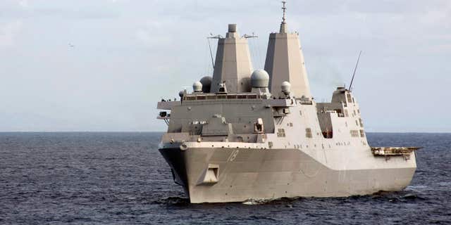 File photo of the amphibious vessel USS New Orleans in the Pacific Ocean