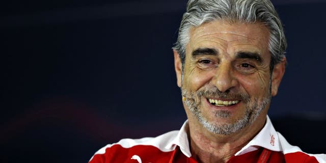 NORTHAMPTON, ENGLAND - JULY 08: Ferrari Team Principal Maurizio Arrivabene in the Team Principals Press Conference during practice for the Formula One Grand Prix of Great Britain at Silverstone on July 8, 2016 in Northampton, England. (Photo by Mark Thompson/Getty Images)