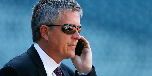 HOUSTON, TX - APRIL 22: Houston Astros general manager Jeff Luhnow waits near the batting cage prior to the start of the game against the Seattle Mariners at Minute Maid Park on April 22, 2013 in Houston, Texas. (Photo by Scott Halleran/Getty Images)