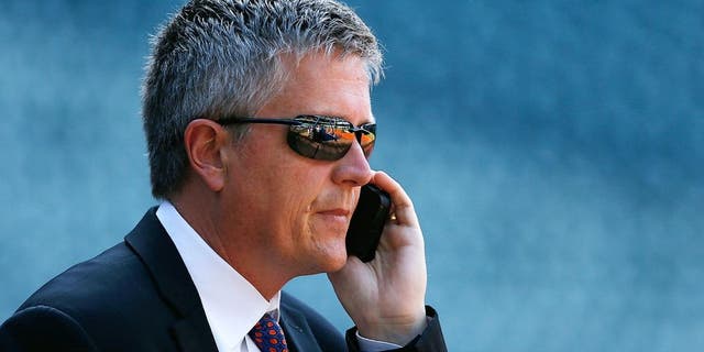 HOUSTON, TX - APRIL 22: Houston Astros general manager Jeff Luhnow waits near the batting cage prior to the start of the game against the Seattle Mariners at Minute Maid Park on April 22, 2013 in Houston, Texas. (Photo by Scott Halleran/Getty Images)