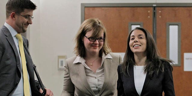 FoxNews.com reporter Jana Winter, right, and her attorneys battled the Colorado decision in a case that finally ended when the US Supreme Court left in place a New York court's decision.