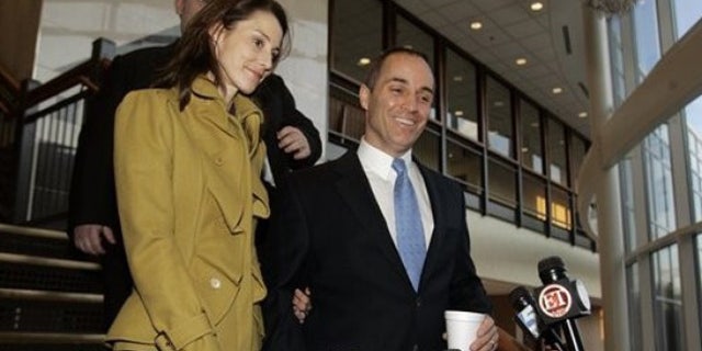 Feb. 10: Andrew Young, left, and his wife Cheri Young leave the Orange County courthouse in Hillsborough, N.C., after surrendering videotapes purportedly showing two-time Democratic presidential candidate John Edwards and his former mistress in a sexual encounter.