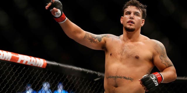 SAN DIEGO, CA - JULY 15: Frank Mir enters the Octagon before facing Todd Duffee in their heavyweight bout during the UFC event at the Valley View Casino Center on July 15, 2015 in San Diego, California. (Photo by Todd Warshaw/Zuffa LLC/Zuffa LLC via Getty Images)