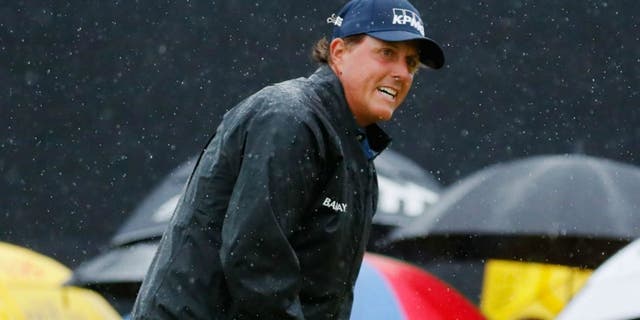 xxxx during the second round on day two of the 145th Open Championship at Royal Troon on July 15, 2016 in Troon, Scotland.,TROON, SCOTLAND - JULY 15: Phil Mickelson of the United States reacts to a missed birdie putt on the 10th green during the second round on day two of the 145th Open Championship at Royal Troon on July 15, 2016 in Troon, Scotland. (Photo by Kevin C. Cox/Getty Images)