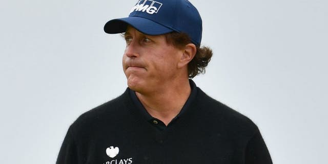 xxxx during the third round on day three of the 145th Open Championship at Royal Troon on July 16, 2016 in Troon, Scotland.,TROON, SCOTLAND - JULY 16: Phil Mickelson of the United States looks on at the 3rd during the third round on day three of the 145th Open Championship at Royal Troon on July 16, 2016 in Troon, Scotland. (Photo by Stuart Franklin/Getty Images)