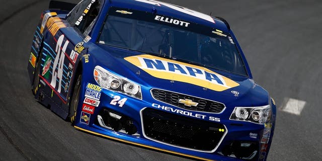 LOUDON, NH - JULY 15: Chase Elliott, driver of the #24 NAPA Auto Parts Chevrolet, practices for the NASCAR Sprint Cup Series New Hampshire 301 at New Hampshire Motor Speedway on July 16, 2016 in Loudon, New Hampshire. (Photo by Todd Warshaw/NASCAR via Getty Images)