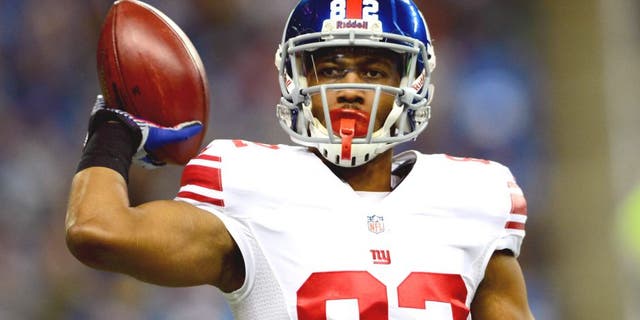 Dec 22, 2013; Detroit, MI, USA; New York Giants wide receiver Rueben Randle (82) against the Detroit Lions at Ford Field. Mandatory Credit: Andrew Weber-USA TODAY Sports
