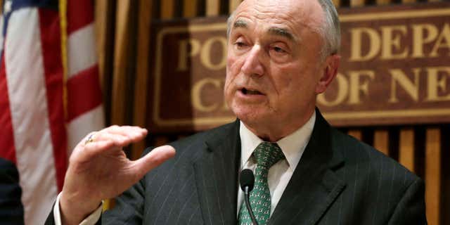 William Bratton speaks at New York City police headquarters, Jan. 12, 2015.