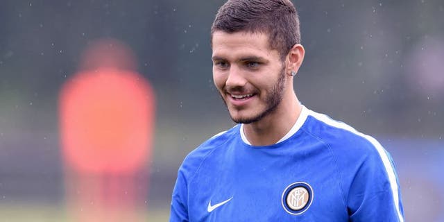 SHANGHAI, CHINA - JULY 23: Mauro Icardi of FC Internazionale looks on during a training session on July 23, 2015 in Shanghai, China. (Photo by Claudio Villa - Inter/Getty Images)
