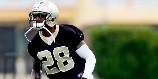 May 29, 2014; Metairie, LA, USA; New Orleans Saints cornerback Keenan Lewis (28) during offseason team activities at the New Orleans Saints Training Facility. Mandatory Credit: Derick E. Hingle-USA TODAY Sports