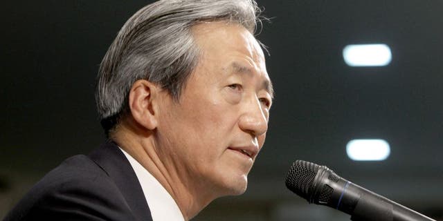SEOUL, SOUTH KOREA - JUNE 03: Former FIFA vice president Chung Mong-Joon speaks during a press conference on June 3, 2015 in Seoul, South Korea. Honorary Vice President of FIFA Chung Mong-Joon announced that he will consider running for FIFA presidency after the announcement by Sepp Blatter to step down from the position later this year amid a corruption scandal. (Photo by Chung Sung-Jun/Getty Images)