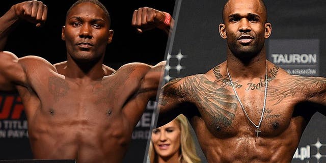 Anthony 'Rumble' Johnson weighs in during the UFC 187 weigh-in at the MGM Grand Conference Center on May 22, 2015 in Las Vegas, Nevada. (Photo by Josh Hedges/Zuffa LLC/Zuffa LLC via Getty Images) Jimi Manuwa of England weighs in during the UFC Fight Night weigh-in at the Tauron Arena on April 10, 2015 in Krakow, Poland. (Photo by Jeff Bottari/Zuffa LLC/Zuffa LLC via Getty Images)