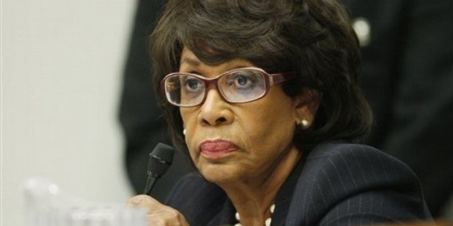 In this file photo, Rep. Maxine Waters is seen on Capitol Hill in Washington as she questions witnesses during a hearing on legal issues relating to football head injuries.