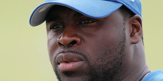 Jun 17, 2014; Indianapolis, IN, USA; Indianapolis Colts guard Donald Thomas (66) watches the team go through drills during minicamp at the Indiana Farm Bureau Football Center. Mandatory Credit: Brian Spurlock-USA TODAY Sports