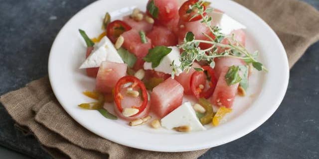 Spice up your salad with this delicious twist on watermelon salad.