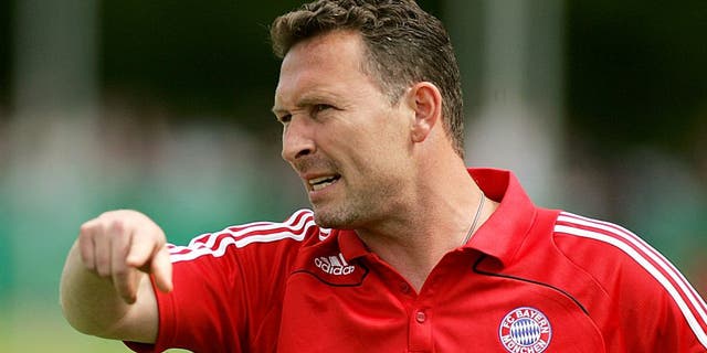 MUNICH, GERMANY - JUNE 27: Stephan Beckenbauer, headcoach of Bayern gestures during the B-Juniors match Bayern Muenchen vs VfB Stuttgart at the Sportpark Aschheim on June 27, 2009 in Aschheim, Germany. (Photo by Johannes Simon/Bongarts/Getty Images)