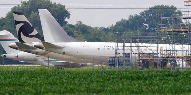 Aug. 5, 2015: Jets are shown parked at St. Louis Downtown Airport in Sauget, Ill.