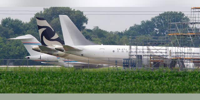 Aug. 5, 2015: Jets are shown parked at St. Louis Downtown Airport in Sauget, Ill.
