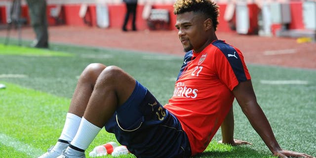 LONDON, ENGLAND - JULY 28: Serge Gnabry of Arsenal during a training session at Emirates Stadium on July 28, 2015 in London, England. (Photo by Stuart MacFarlane/Arsenal FC via Getty Images)