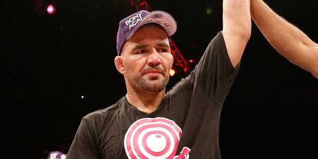 BELO HORIZONTE, BRAZIL - SEPTEMBER 04: Glover Teixeira reacts after knocking out Ryan Bader in their light heavyweight fight during the UFC on FOX Sports 1 event at Mineirinho Arena on September 4, 2013 in Belo Horizonte, Brazil. (Photo by Josh Hedges/Zuffa LLC/Zuffa LLC via Getty Images)