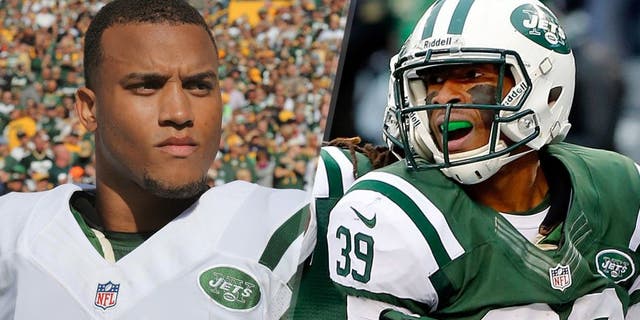Cornerback Dee Milliner #27 of the New York Jets follows the action against tthe Green Bay Packers at Lambeau Field on September 14, 2014 in Green Bay, Wisconsin. (Photo by Al Pereira/New York Jets/Getty Images) Antonio Allen #39 of the New York Jets celebrates a touchdown against the Oakland Raiders on December 8, 2013 at MetLife Stadium in East Rutherford, New Jersey. The Jets defeated the Raiders 37-27. (Photo by Jim McIsaac/Getty Images)