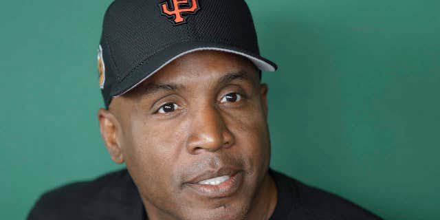 FILE - This March 22, 2017 file photo shows Barry Bonds responding to a question during a news conference in Scottsdale, Ariz.