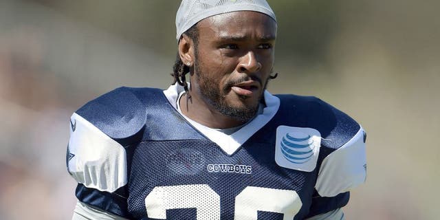 Aug 1, 2015; Oxnard, CA, USA; Dallas Cowboys cornerback Brandon Carr (39) at training camp at River Ridge Fields. Mandatory Credit: Kirby Lee-USA TODAY Sports