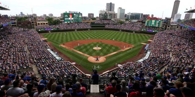 CHICAGO, IL - JULY 26: A general view of Wrigley Field as the Chicago Cubs take on the Philadelphia Phillies on July 26, 2015 in Chicago, Illinois. The Phillies defeated the Cubs 11-5. (Photo by Jonathan Daniel/Getty Images)