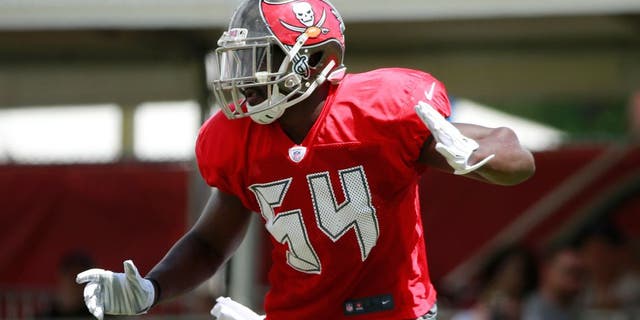 Aug 6, 2015; Tampa Bay, FL, USA; Tampa Bay Buccaneers outside linebacker Lavonte David (54) works out during training camp at One Buc Place. Mandatory Credit: Kim Klement-USA TODAY Sports