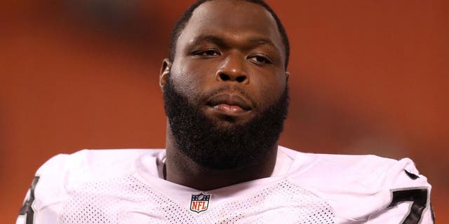 Oct 26, 2014; Cleveland, OH, USA; Oakland Raiders defensive tackle Justin Ellis (78) against the Cleveland Browns at FirstEnergy Stadium. The Browns won 23-13. Mandatory Credit: Ron Schwane-USA TODAY Sports