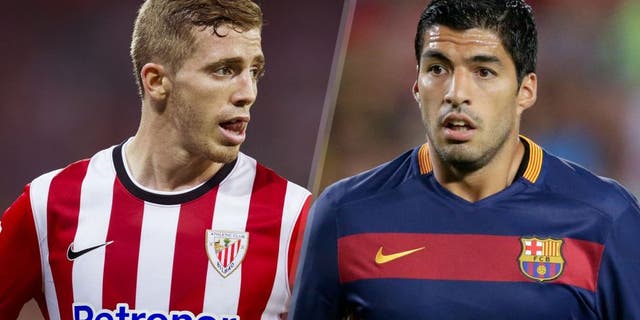 BILBAO, SPAIN - SEPTEMBER 27: Iker Muniain of Athletic Club Bilbao reacts during the La Liga match between Athletic Club and SD Eibar at San Mames Stadium on September 27, 2014 in Bilbao, Spain. (Photo by Juan Manuel Serrano Arce/Getty Images) Luis Suarez of FC Barcelona during the Joan Gamper Trophy match between Barcelona and AS Roma on August 5, 2015 at the Camp Nou stadium in Barcelona, Spain.(Photo by VI Images via Getty Images)