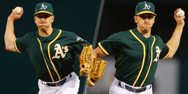 Pat Venditte #29 of the Oakland Athletics pitches during the game against the Texas Rangers at O.co Coliseum on June 10, 2015 in Oakland, California. The Athletics defeated the Rangers 5-4. (Photo by Michael Zagaris/Oakland Athletics/Getty Images) Pat Venditte #29 of the Oakland Athletics pitches during the game against the Texas Rangers at O.co Coliseum on June 10, 2015 in Oakland, California. The Athletics defeated the Rangers 5-4. (Photo by Michael Zagaris/Oakland Athletics/Getty Images)