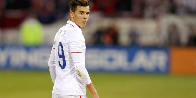EAST HARTFORD, CT - OCTOBER 10: Alfredo Morales #19 of the United States looks on against Ecuador during an international friendly at Rentschler Field on October 10, 2014 in East Hartford, Connecticut. (Photo by Mike Lawrie/Getty Images)