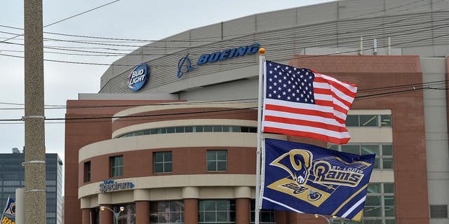 ST. LOUIS, MO - DECEMBER 21: An exterior view of the Edward Jones Dome prior to a game between the St. Louis Rams and the New York Giants at the Edward Jones Dome on December 21, 2014 in St. Louis, Missouri. (Photo by Michael Thomas/Getty Images)