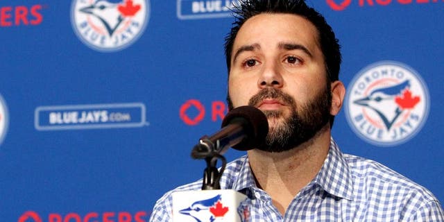 Toronto, Canada - July 31 - Blue Jays General Manager Alex Anthopoulos speaks to the media after trade deadline at the Rogers Centre in Toronto on July 31, 2015. (Cole Burston/Toronto Star via Getty Images)