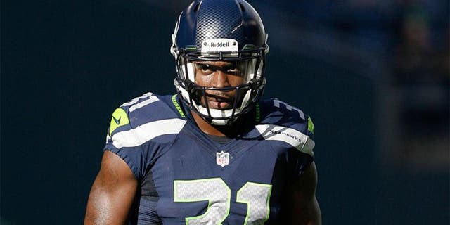 Nov 17, 2013; Seattle, WA, USA; Seattle Seahawks strong safety Kam Chancellor (31) participates in pregame warmups against the Minnesota Vikings at CenturyLink Field. Mandatory Credit: Joe Nicholson-USA TODAY Sports