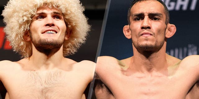 Khabib Nurmagomedov weighs in during the FOX UFC Saturday weigh-in at the Amway Center on April 18, 2014 in Orlando, Florida. (Photo by Josh Hedges/Zuffa LLC/Zuffa LLC via Getty Images) Tony Ferguson steps on the scale during the UFC weigh-in at the Valley View Casino Center on July 14, 2015 in San Diego, California. (Photo by Jeff Bottari/Zuffa LLC/Zuffa LLC via Getty Images)
