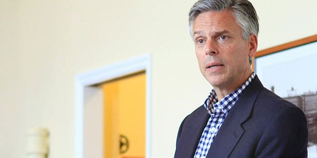 Aug. 5: Republican presidential candidate, former Utah Gov. Jon Huntsman, Jr. speaks during a meeting with the Nashua Chamber of Commerce in Nashua, N.H.
