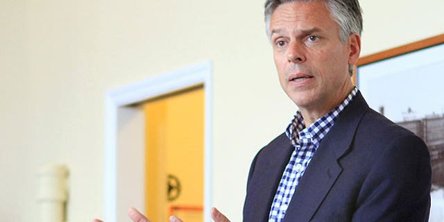 Aug. 5: Republican presidential candidate, former Utah Gov. Jon Huntsman, Jr. speaks during a meeting with the Nashua Chamber of Commerce in Nashua, N.H.