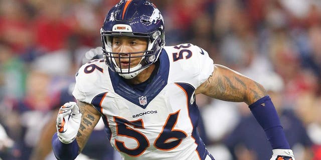 Aug 22, 2015; Houston, TX, USA; Denver Broncos linebacker Shane Ray (56) in action against the Houston Texans at NRG Stadium. Mandatory Credit: Matthew Emmons-USA TODAY Sports