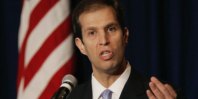 In this May 4, 2006, file photo, Ken Mehlman, then-chairman of the Republican National Committee, addresses the RNC state chairmen's meeting in Colorado Springs, Colo.