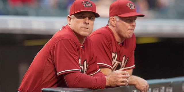 DENVER, CO - JUNE 24: Chip Hale #3 of the Arizona Diamondbacks looks out from the dugout in the first inning of a game against the Colorado Rockies at Coors Field on June 24, 2015 in Denver, Colorado. (Photo by Dustin Bradford/Getty Images)