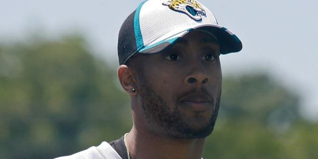 May 16, 2014; Jacksonville, FL, USA; Jacksonville Jaguars cornerback Aaron Colvin (41) after Rookie Minicamp at Florida Blue Health and Wellness Practice Fields. Mandatory Credit: Phil Sears-USA TODAY Sports