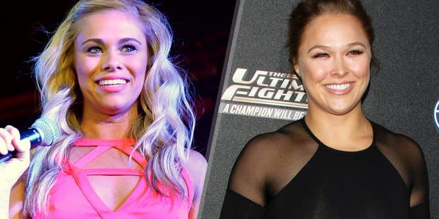 LAS VEGAS, NV - JULY 09: MMA fighter Paige Vanzant introduces singer/songwriter Wyclef Jean during Metro PCS Presents Wyclef Jean Powered by PANDORA at The Boulevard Pool at The Cosmopolitan of Las Vegas on July 9, 2015 in Las Vegas, Nevada. (Photo by Bryan Steffy/Getty Images for PANDORA Media) HOLLYWOOD, CA - SEPTEMBER 09: UFC Fighter Ronda Rousey attends FOX Sports 1's 'The Ultimate Fighter' season premiere party at Lure on September 9, 2014 in Hollywood, California. (Photo by Paul Archuleta/FilmMagic)
