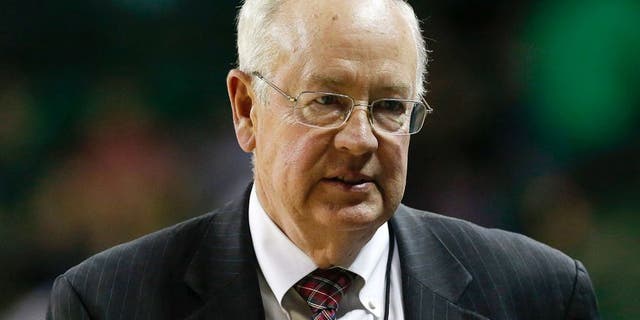 Dec 9, 2014; Waco, TX, USA; Baylor Bears president Ken Starr during the game against the Texas A&M Aggies at Ferrell Center. Mandatory Credit: Kevin Jairaj-USA TODAY Sports