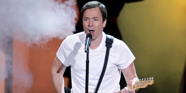 Aug. 29: Jimmy Fallon sings the opening number during the 62nd Primetime Emmy Awards in Los Angeles.