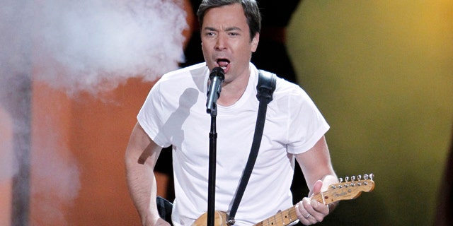Aug. 29: Jimmy Fallon sings the opening number during the 62nd Primetime Emmy Awards in Los Angeles.