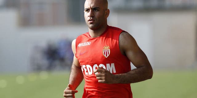 Monaco's Tunisian defender Aymen Abdennour runs during the first training session of 2015-2016 season on June 29, 2015 in La Turbie, southeastern France. AFP PHOTO / VALERY HACHE (Photo credit should read VALERY HACHE/AFP/Getty Images)
